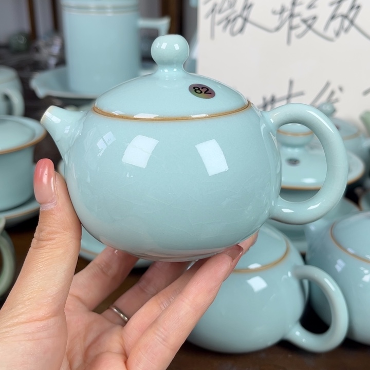 漫***路微瑕天青色西施壶不完美