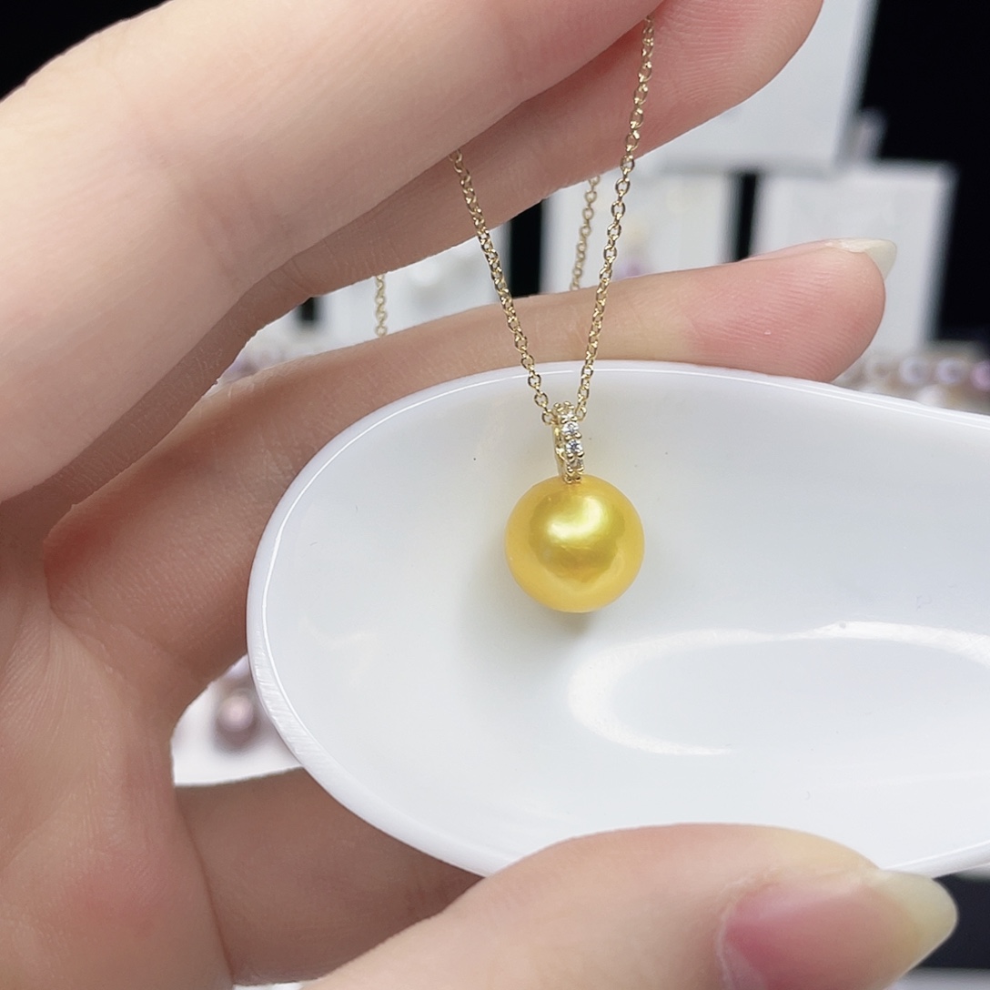 合金淡水珍珠吊坠(赠链)