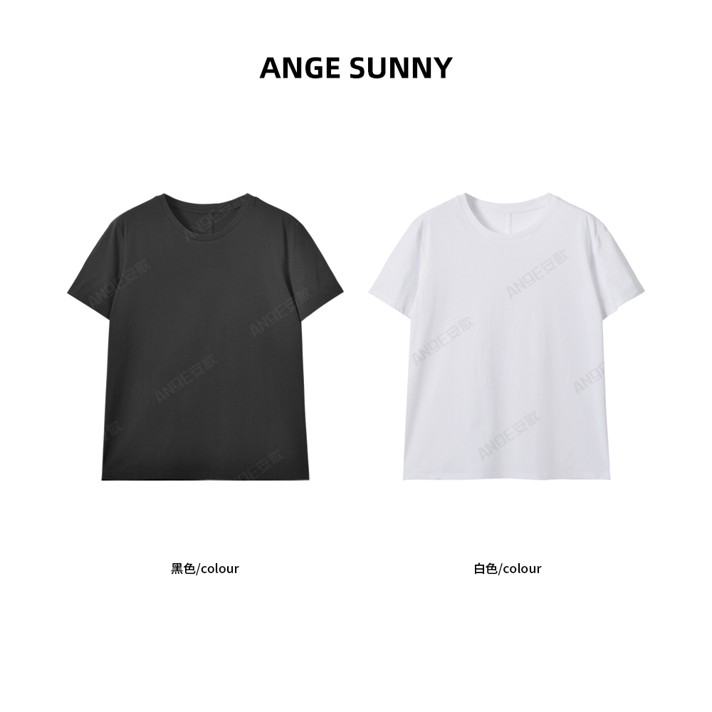 ANGE SUNNY【rosé同款 无侧骨极简T恤】工艺时尚百搭单品上衣
