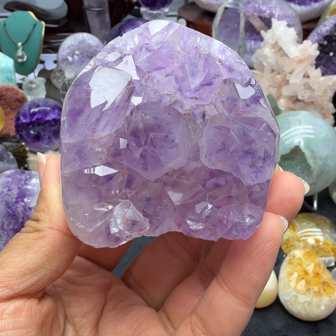 水晶未镶嵌摆件全抛