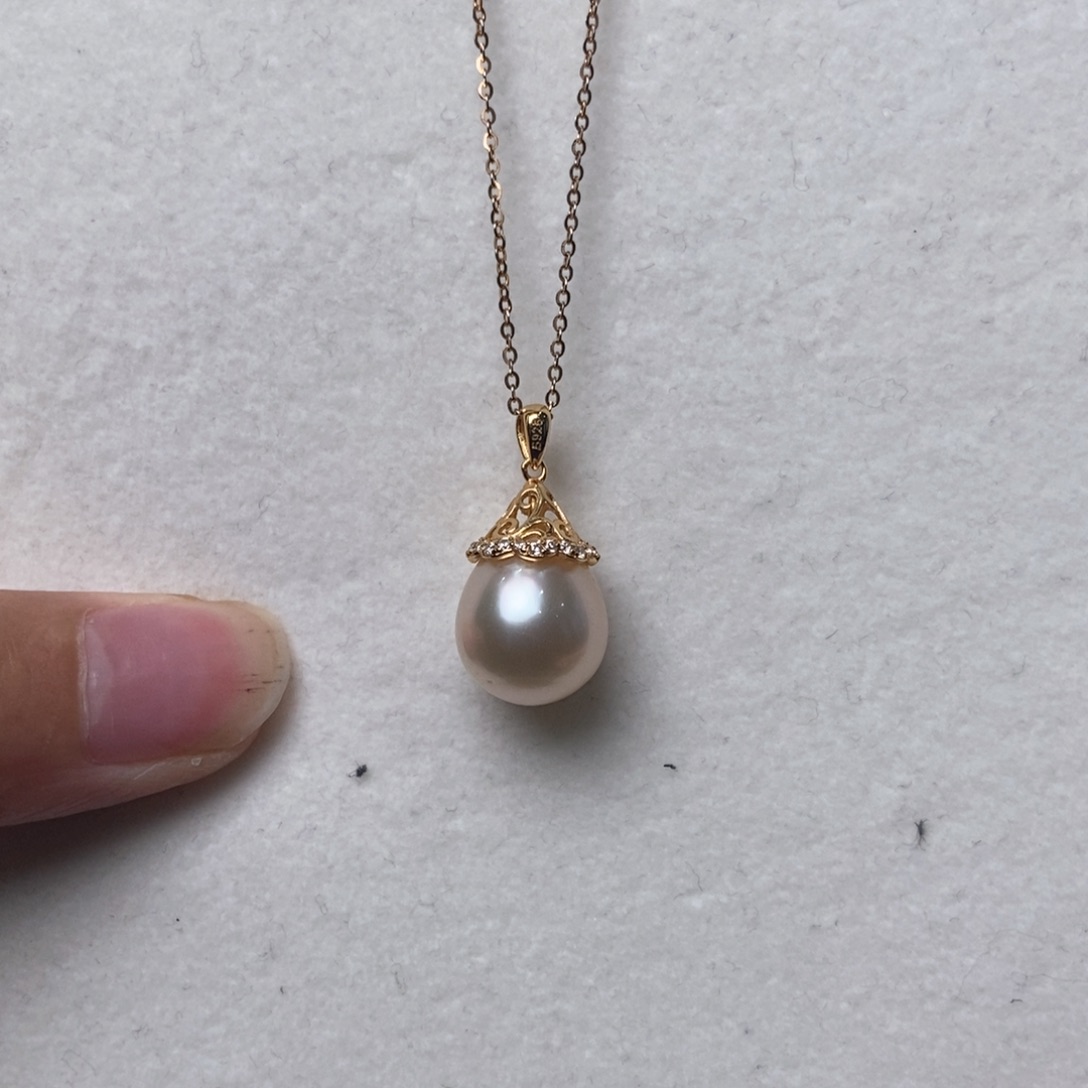 海水珍珠颈饰银S925镶嵌