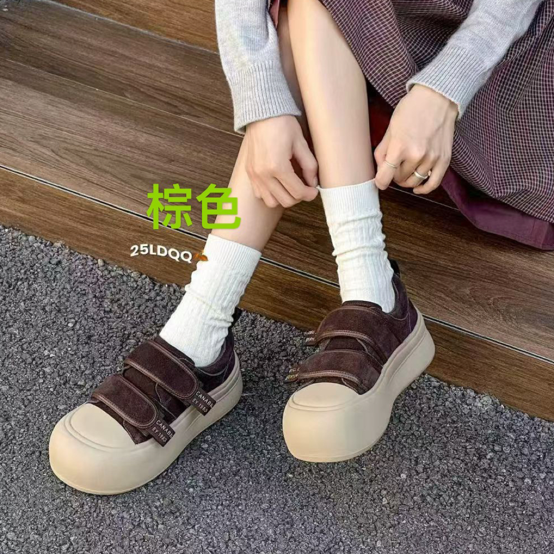 厚底小皮匠659棉鞋魔术贴休闲板鞋冬季新款加绒保暖百搭鞋子