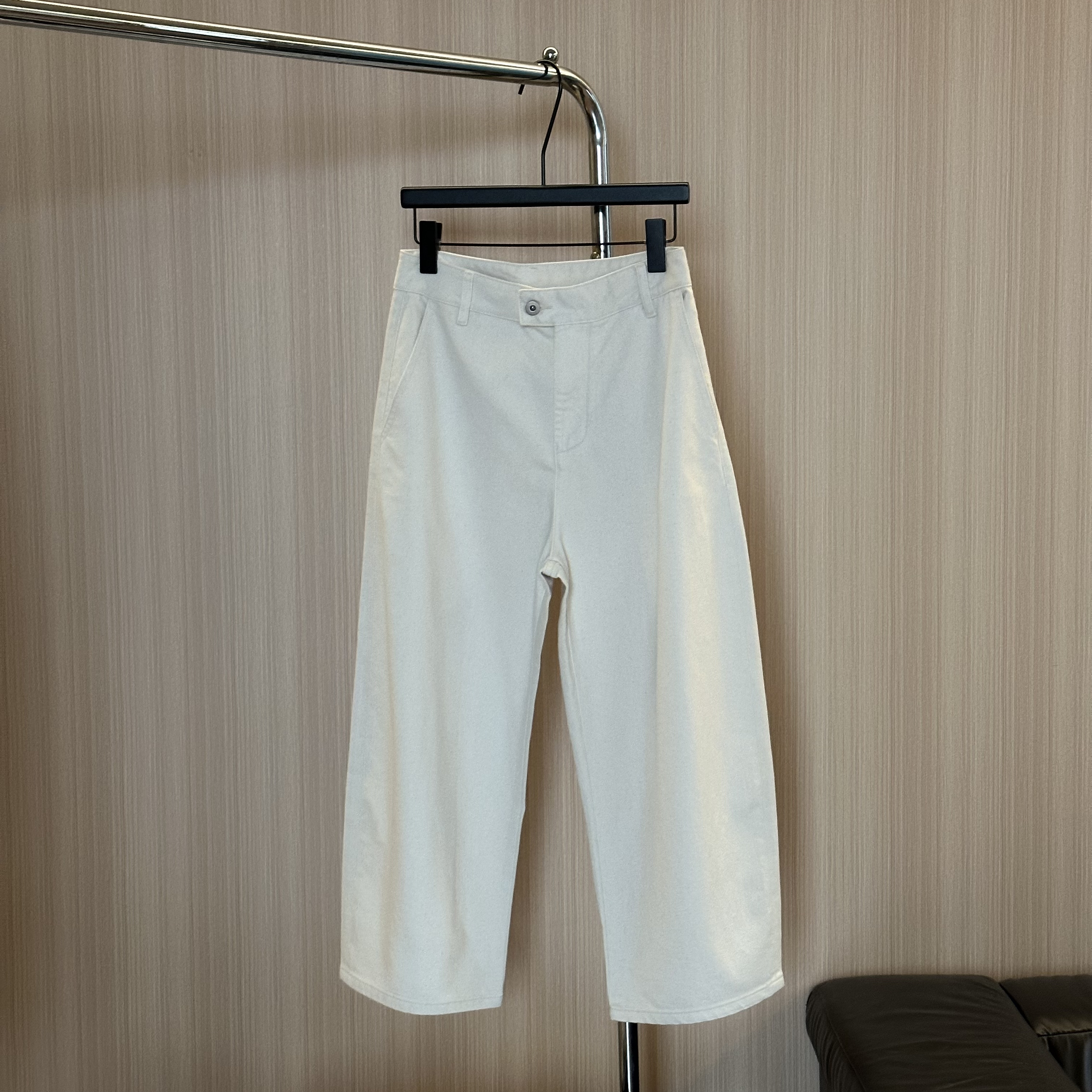 WMM高阶九分白气球女士休闲裤夏季百搭宽松时尚