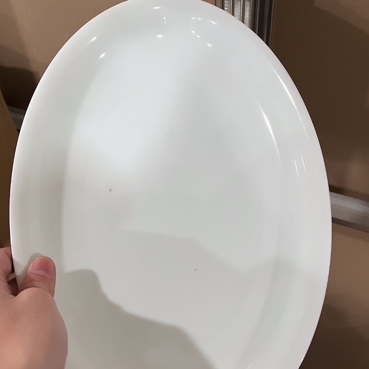 瓷片青瓷12英寸鱼盘两个微瑕包邮