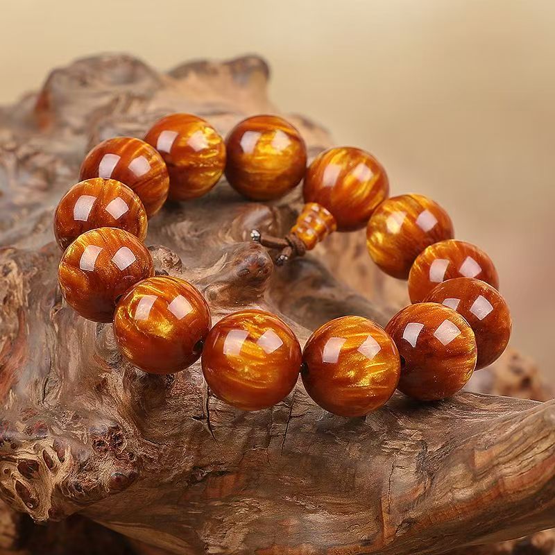 一类精品 > YW单株卡18 葫芦头手串   无礼盒  金丝楠