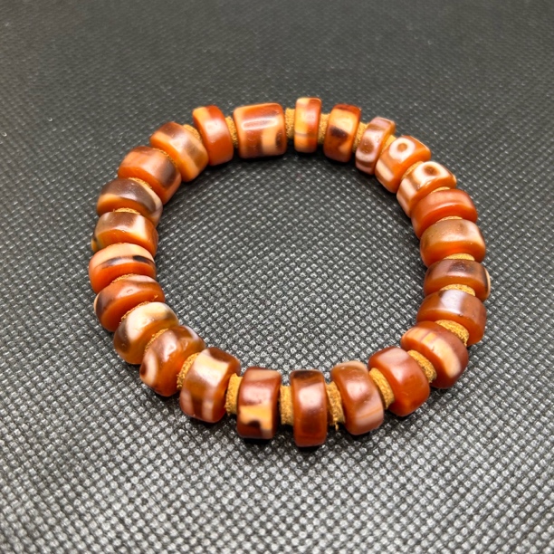 台珠手工珠行运老料红肉断珠玛瑙精品手串