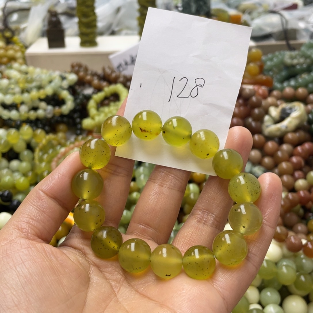 蛇纹石玉手链合金