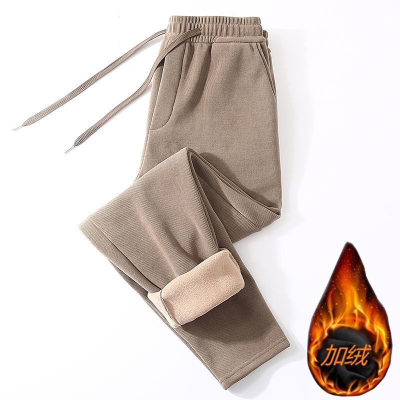 秋冬款冬季运动男士加绒加厚休闲裤男裤新款灯芯绒卫裤子L951