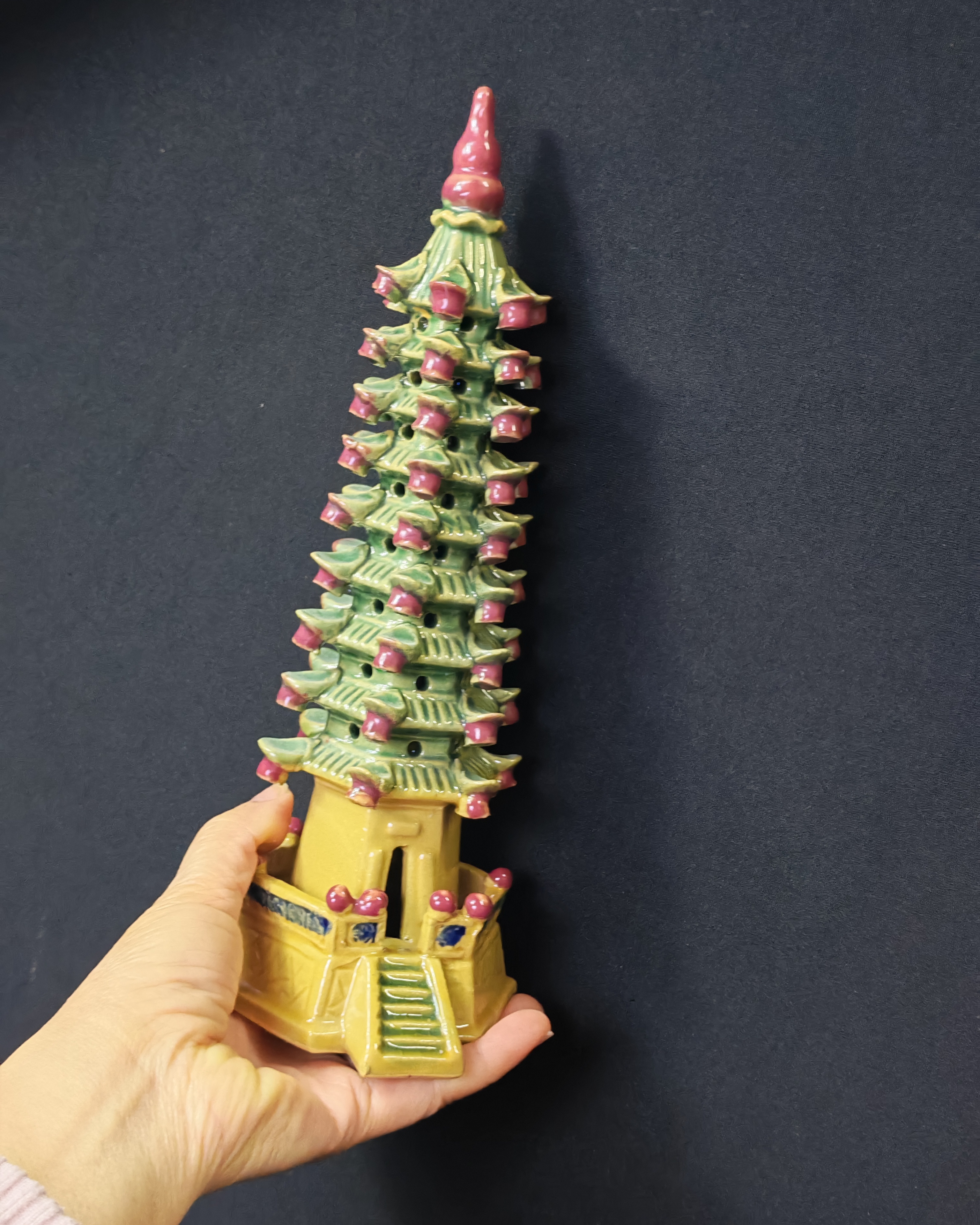 金榜题名文昌塔书房摆件九层塔陶瓷工艺品石湾公仔创意摆设装饰