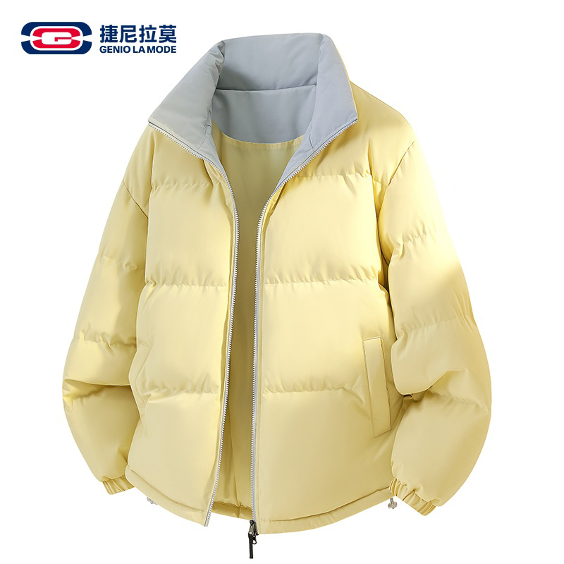 【敖瑞鹏代言】捷尼拉莫男女同款立领棉服冬季撞色拼接外套