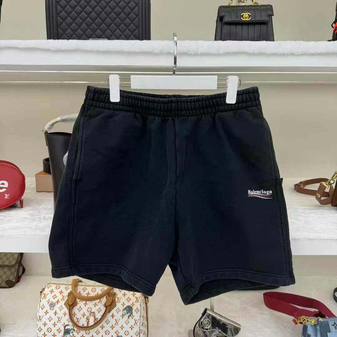 99新 Balenciaga/巴黎世家 S码黑色可乐短裤0266