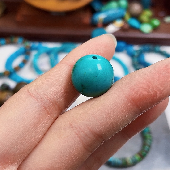 未镶嵌绿松石圆珠H*o