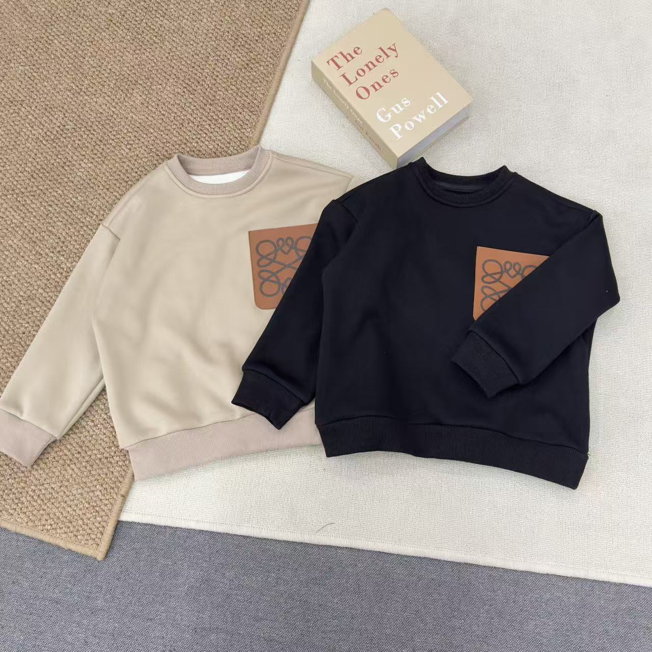 【圆领老罗】罗罗秋冬季儿童休闲时尚加厚加绒保暖卫衣上衣