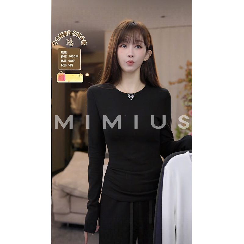 【mimius】肉肉 通勤百搭基础款修身打底衫 G09193