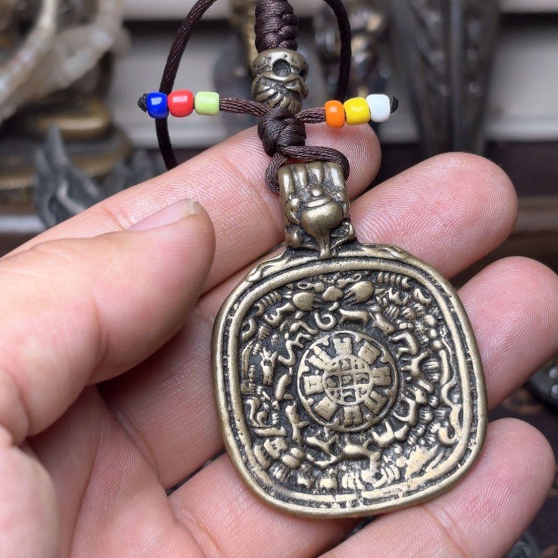 铜星月菩提挂件菩提项链