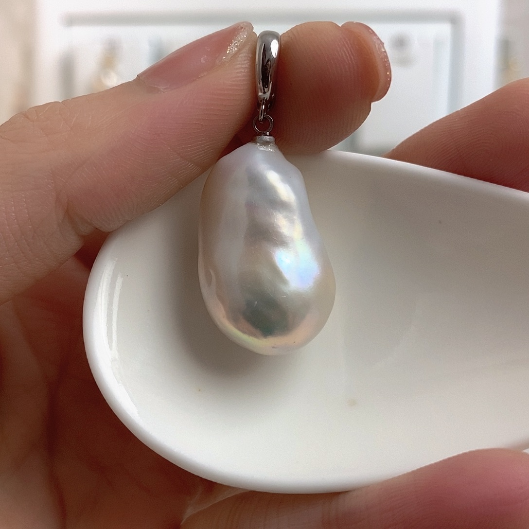 淡水珍珠颈饰银S925镶嵌