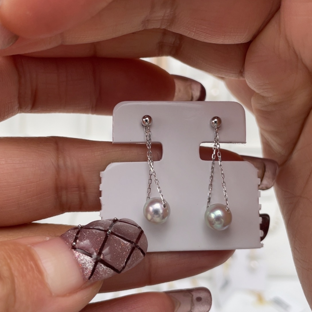 海水珍珠耳饰18K金镶嵌