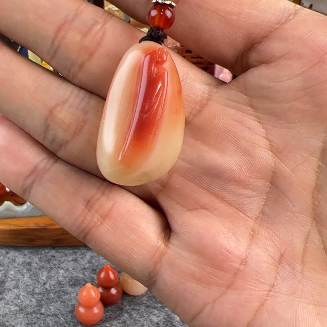 寿山石芙蓉无相拂挂坠2-1.4-3.4