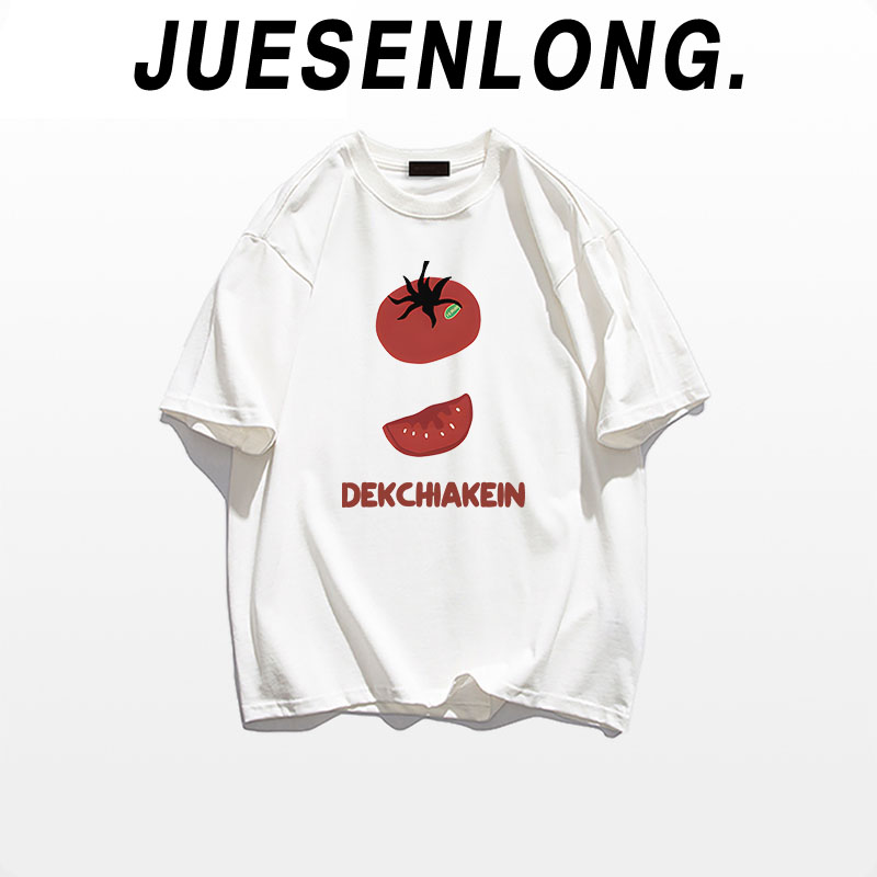 款91-设计感小众宽松港味时尚多巴胺穿搭短袖t恤