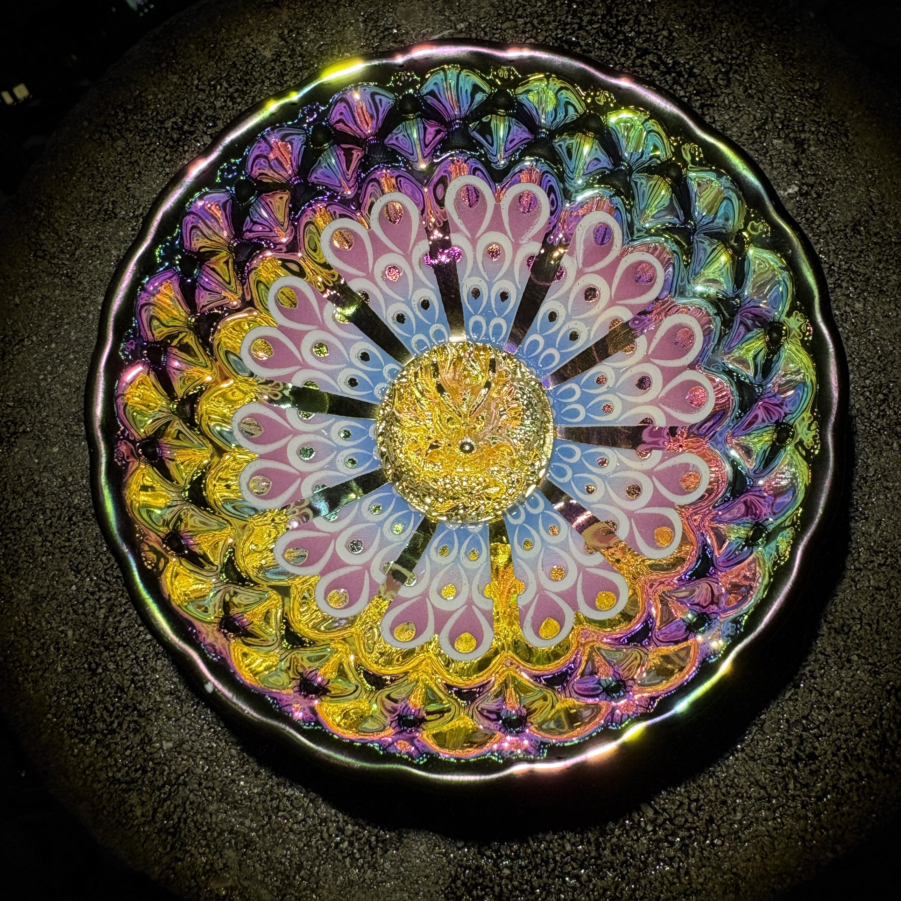 高端茶杯茶器（七彩梦幻夜光金龙 夜光杯）主人杯