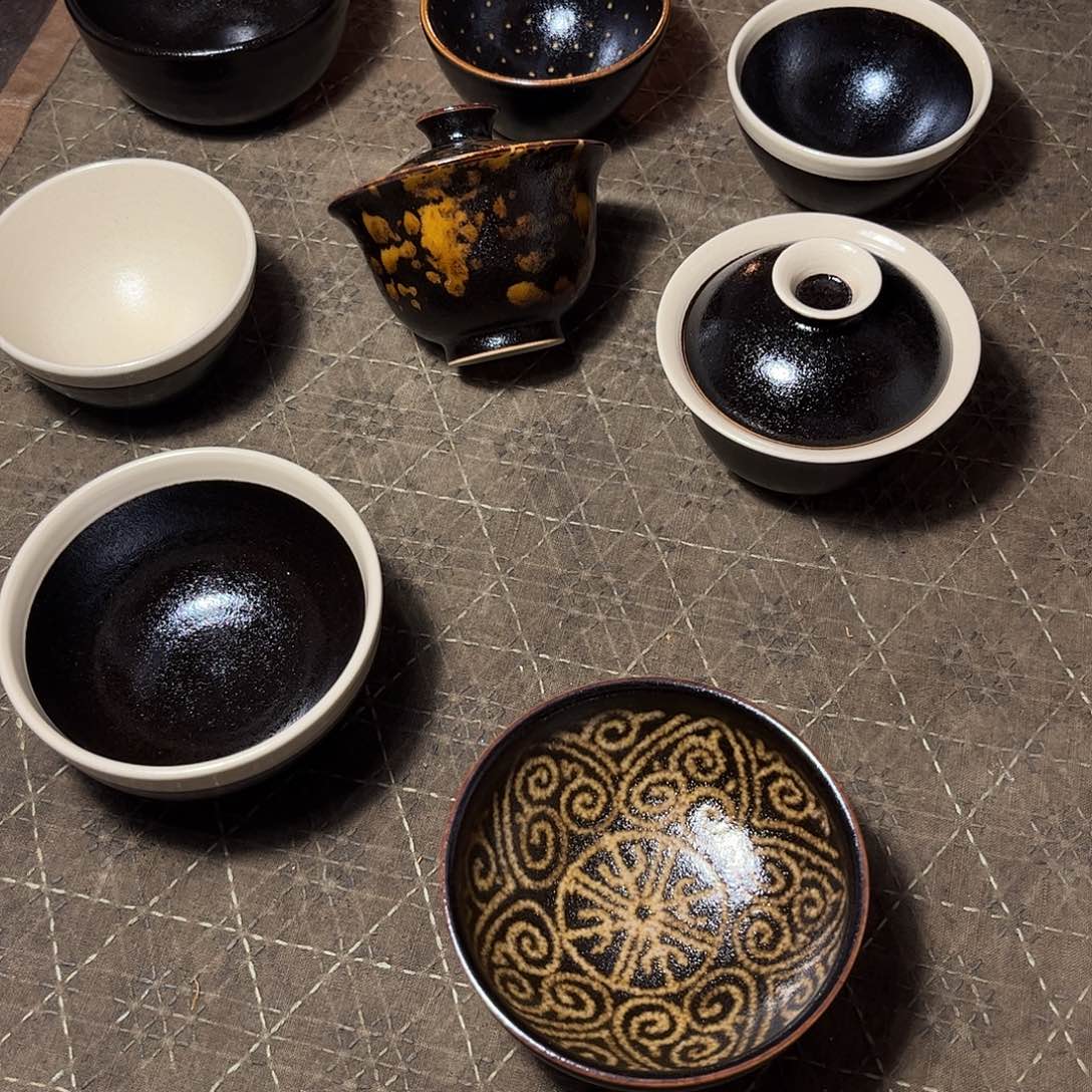 以***在茶盏吉州窑柴盖碗加杯