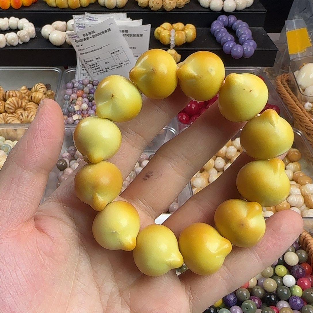 手串菩提根/象牙果微瑕疵炭烤猫头手串