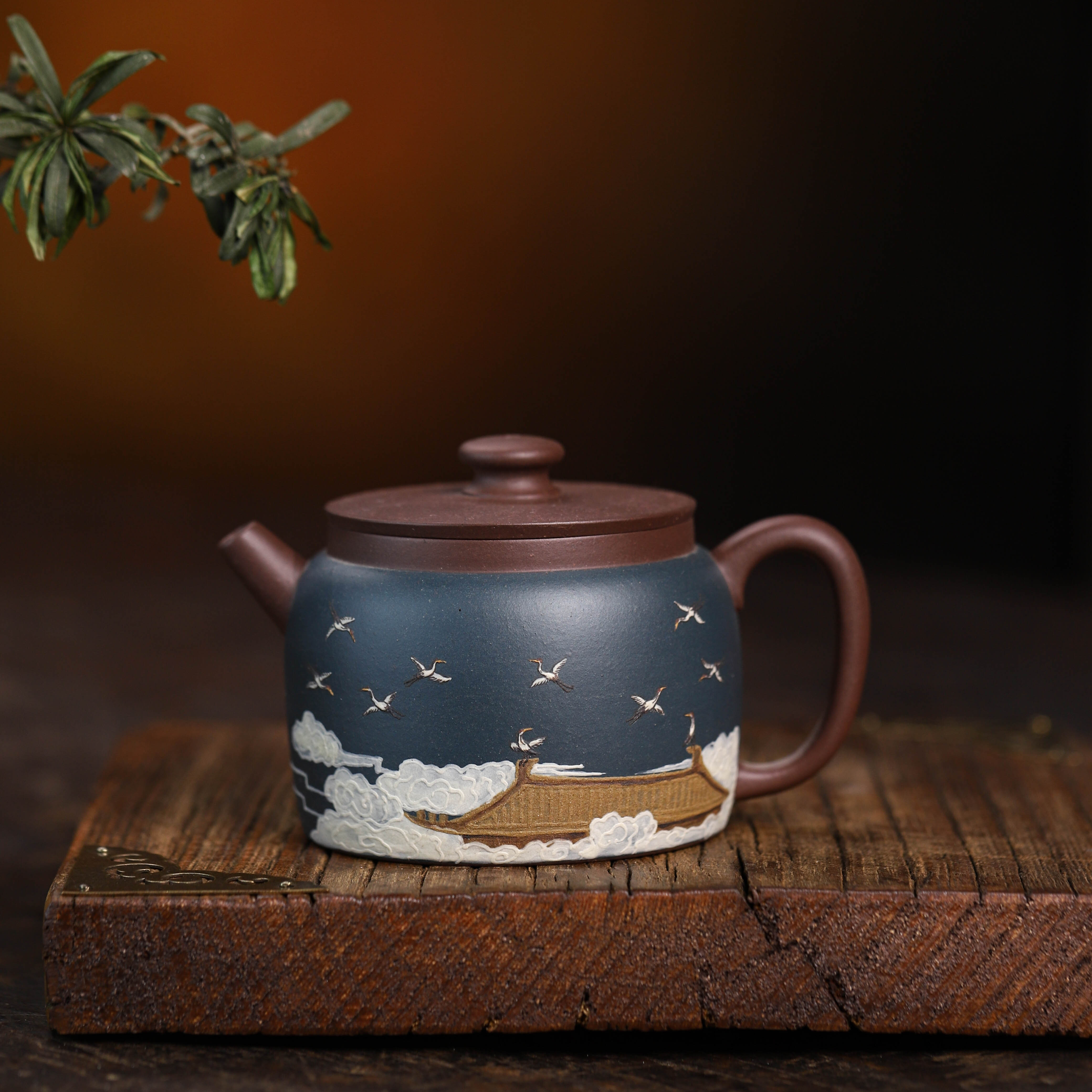  | 九斋（瑞鹤图）德钟  云间飞鹤伴古舟