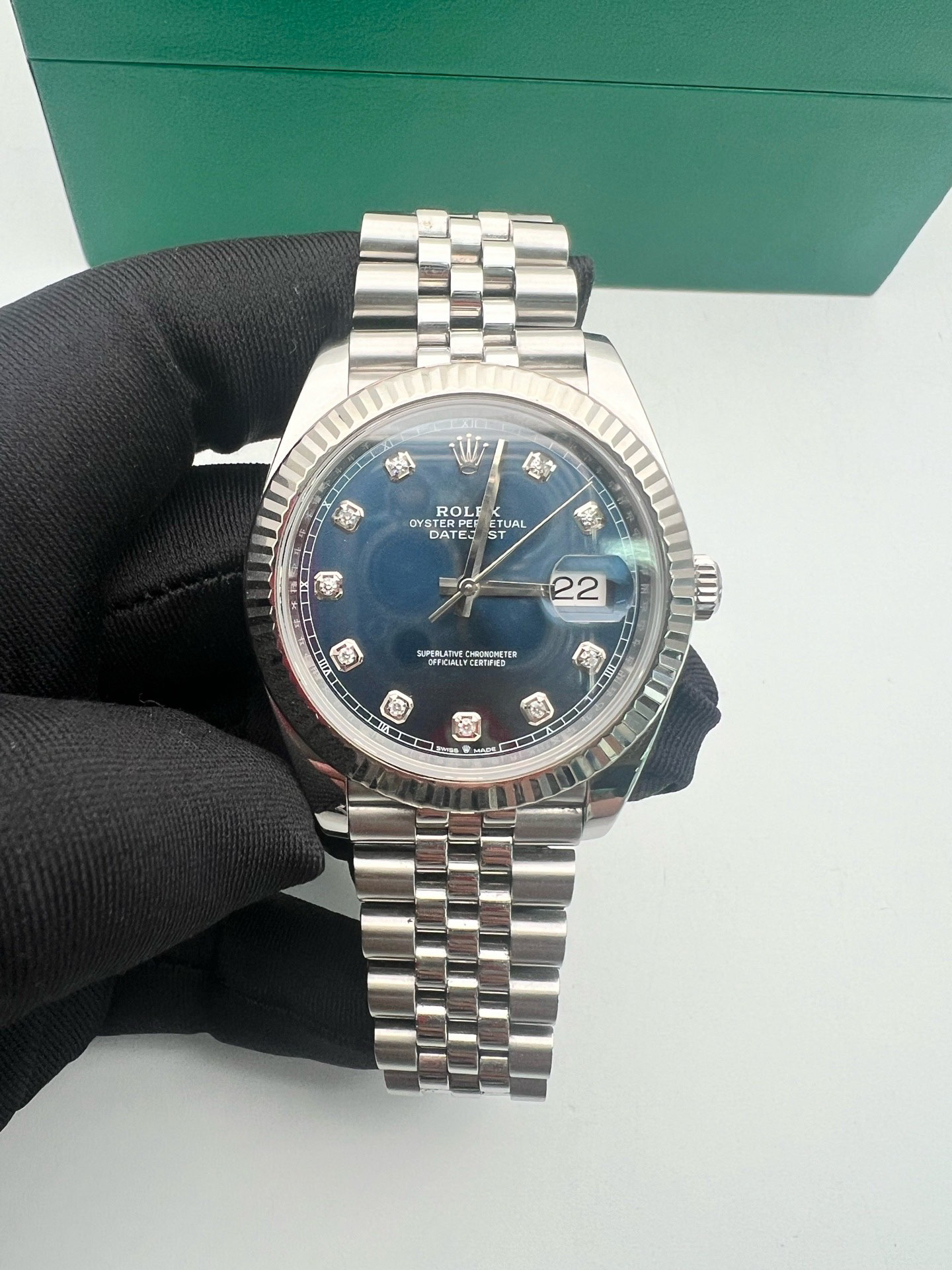 99新 Rolex/劳力士 126334-0016 蓝钻日志19年5月 全套