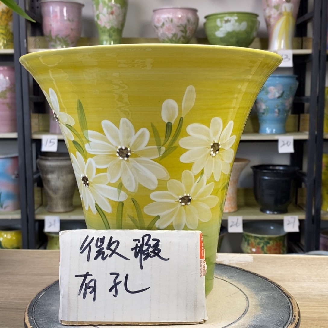 景德镇手工手绘陶瓷花盆