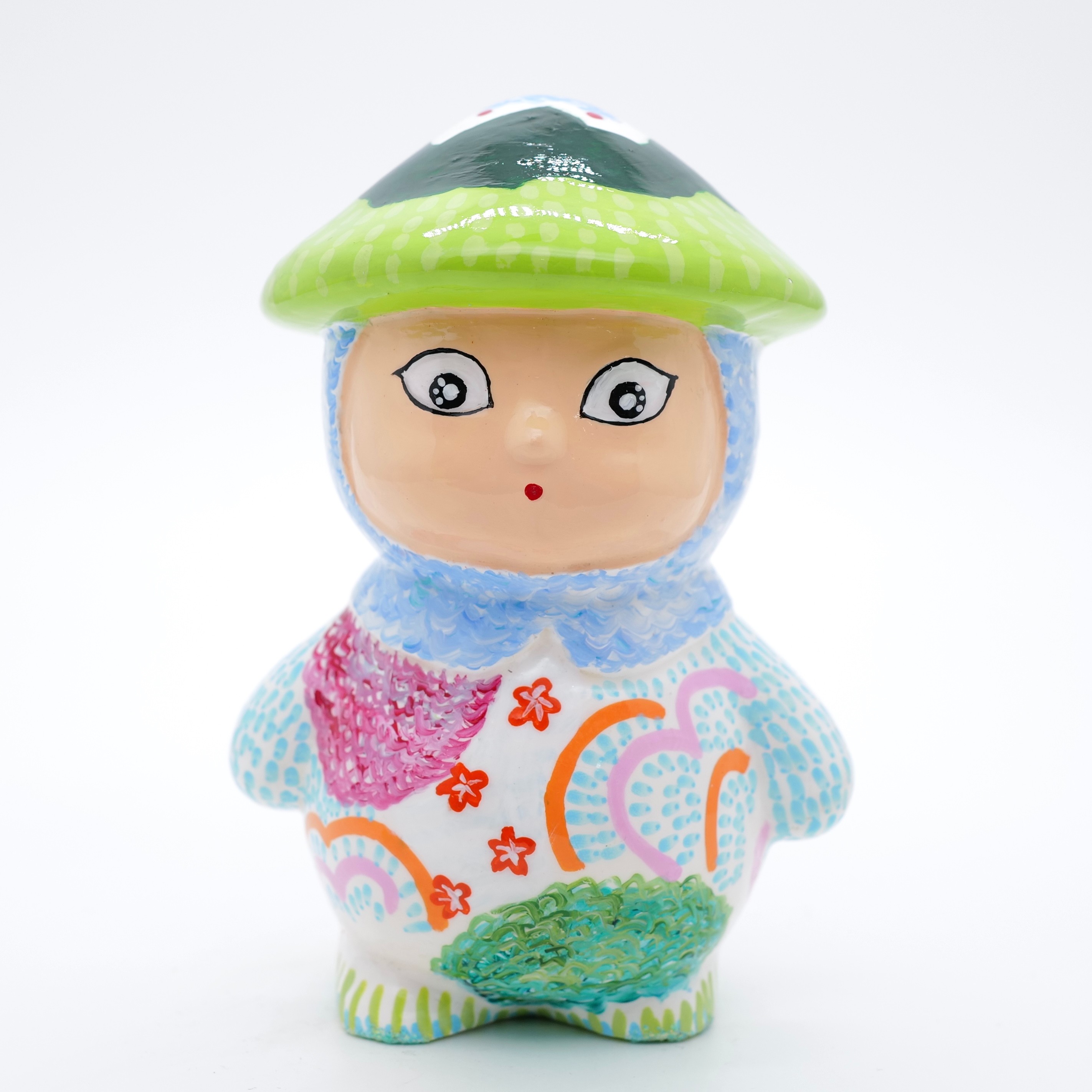 PM 王甜心工作室《蘑菇娃娃》石膏作品，仅一件（非王甜心本人绘画）