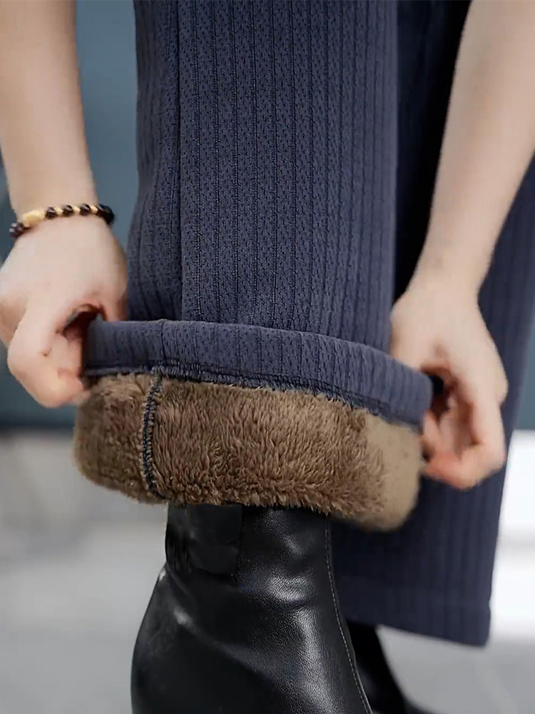 加绒裤子女冬季特厚长毛绒一条过冬保暖条绒棉裤外穿雪尼尔阔腿裤