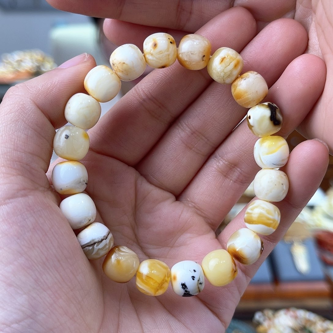 琥珀裸石未镶嵌蜜蜡手串10.0mm