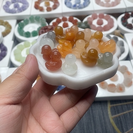 石英质玉（非洲翠）合金手串