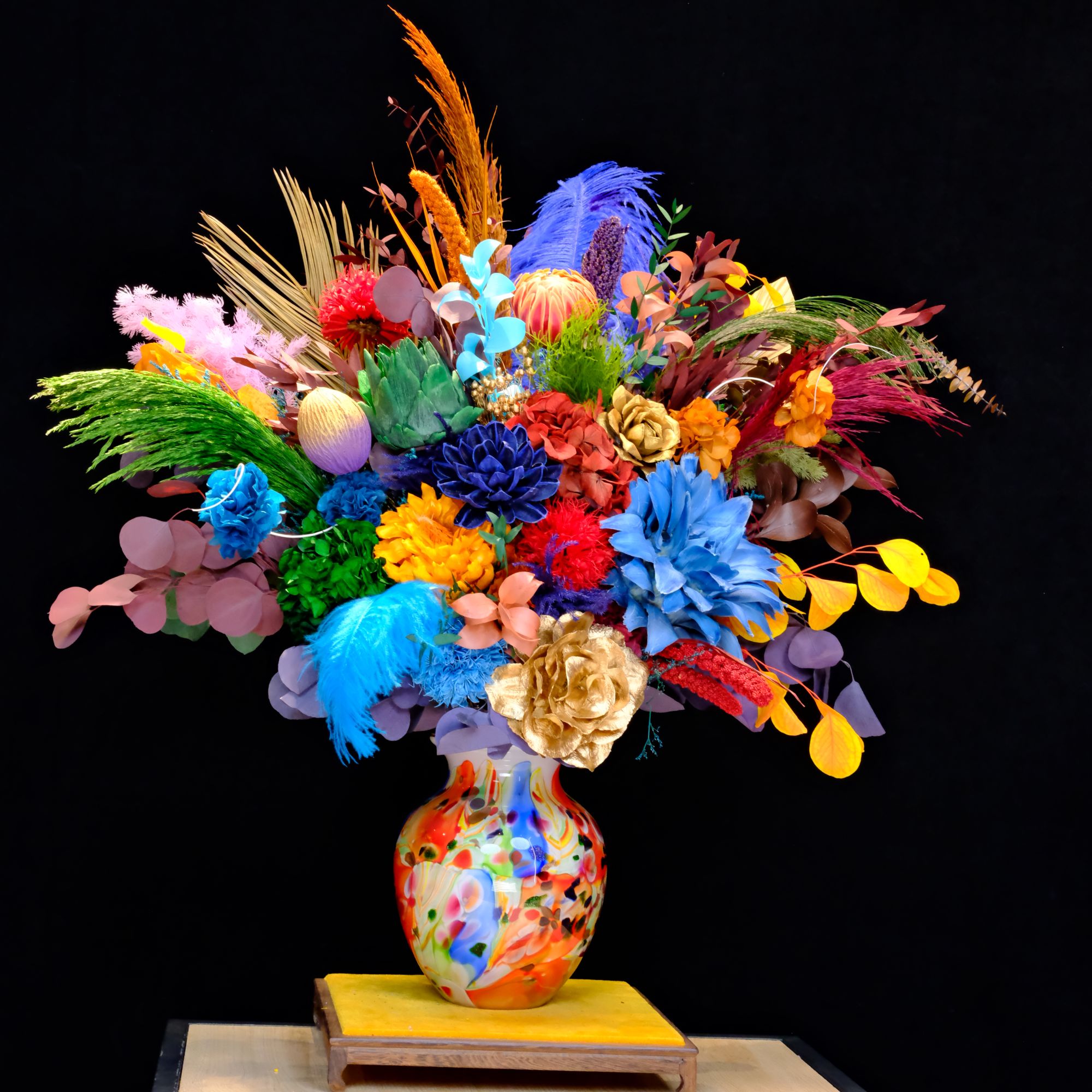 斯器【繁华】琉璃瓶家居收藏艺术玄关餐厅公司摆件 