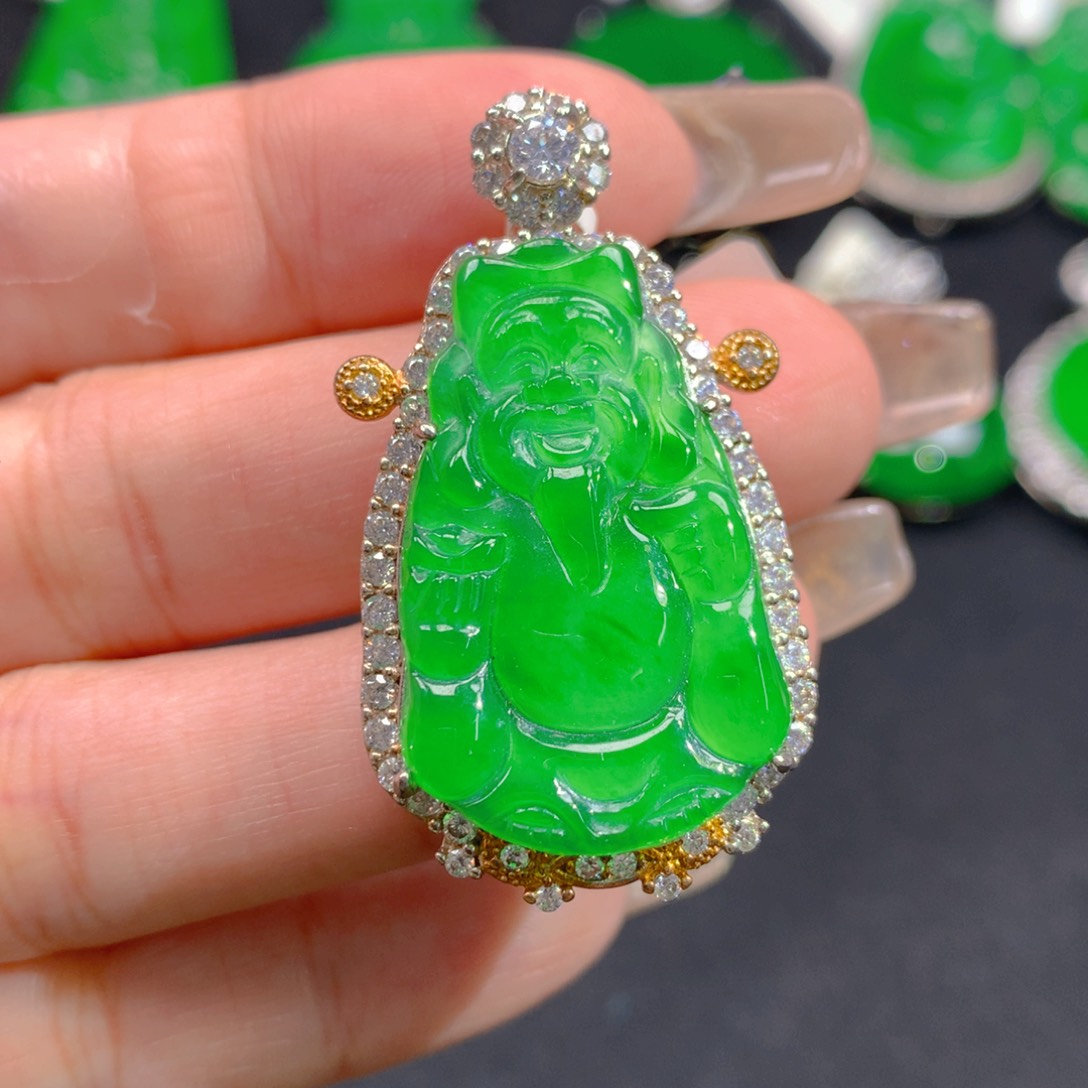 翡翠颈饰银S925镶嵌11111111111