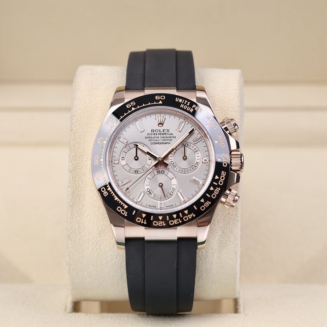 95新 Rolex/劳力士 116515 18K玫瑰金带钻刻 40mm 2022年12月保卡