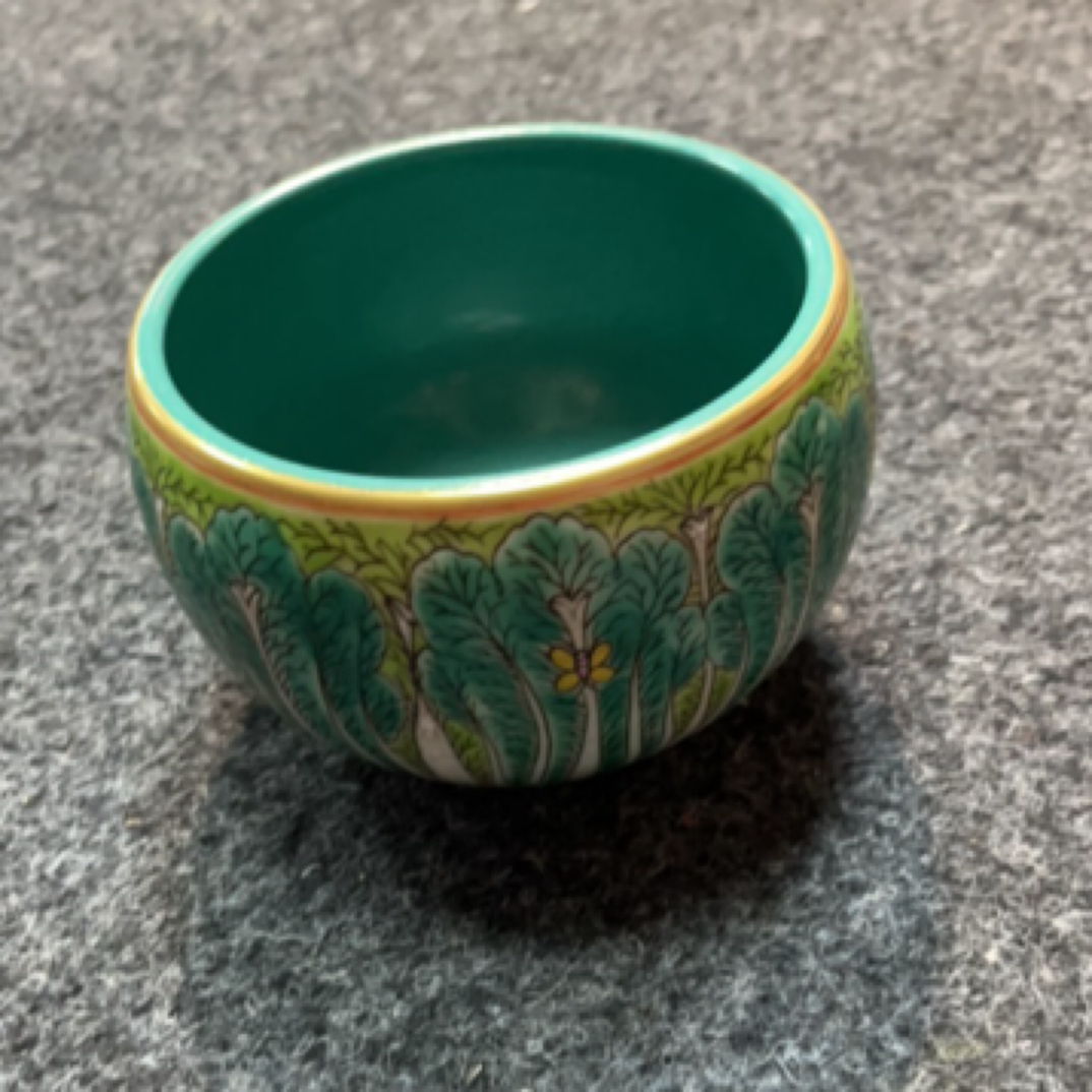 白菜小笔洗手工手绘