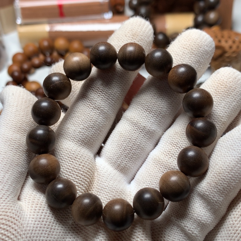 【闪购商品】檀香木手串/手链廖*一檀香手串1.2阴沉瑕疵