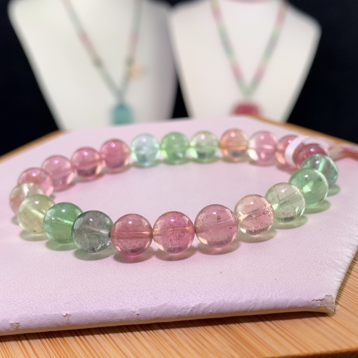 双色碧玺手链未镶嵌