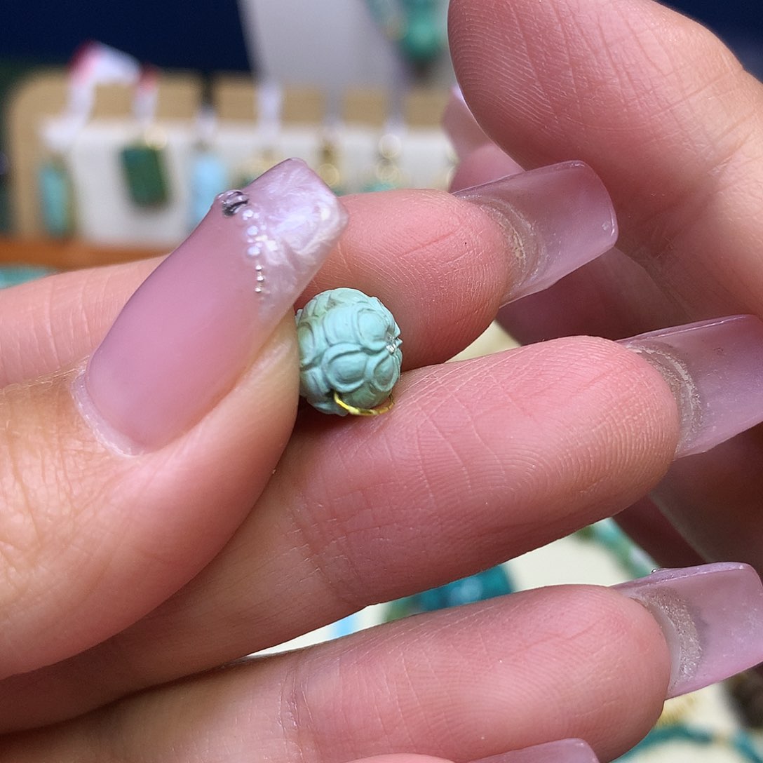 绿松石未镶嵌珠子