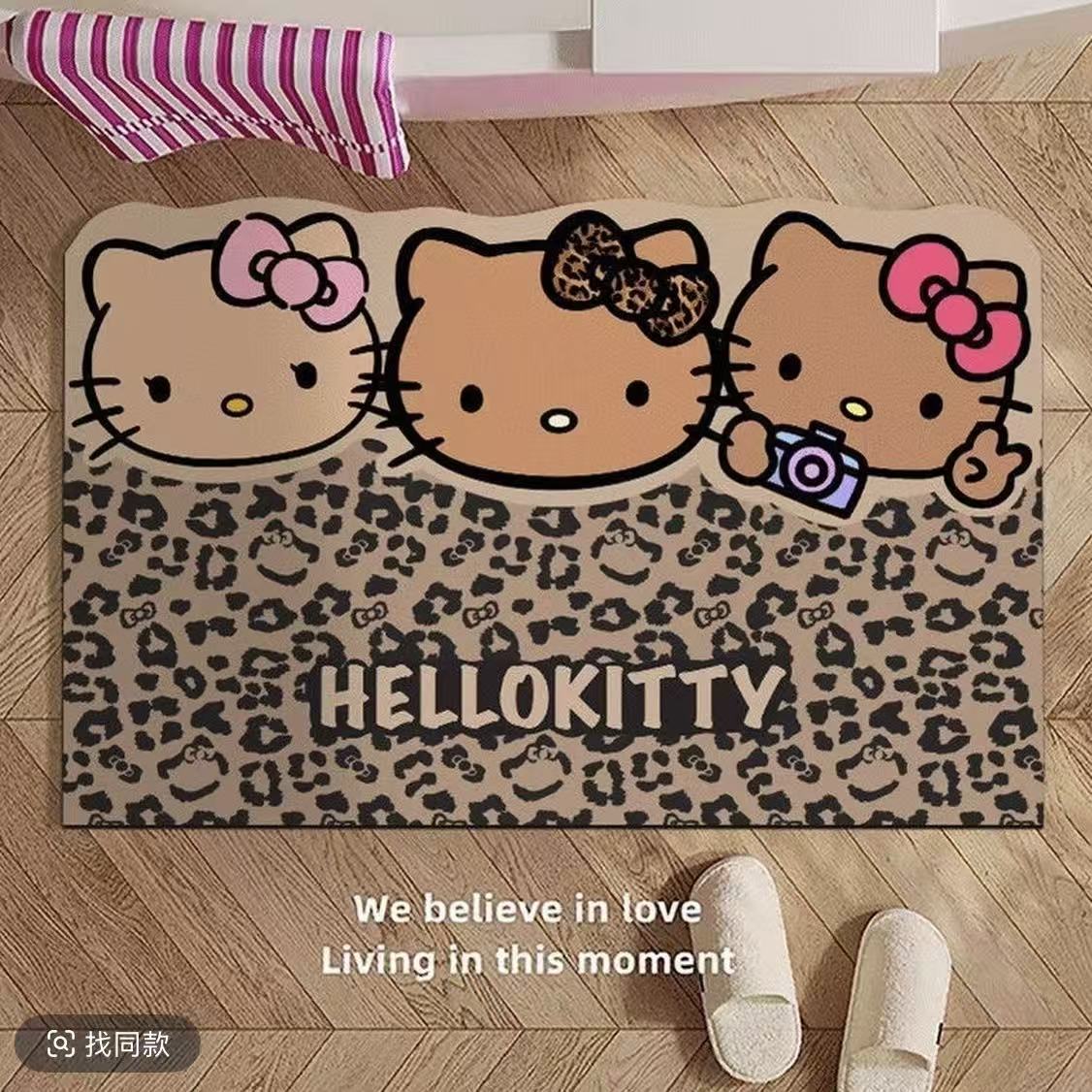 【地垫-相机凯蒂-两条装-50*80】50×80高端防滑可水洗地垫