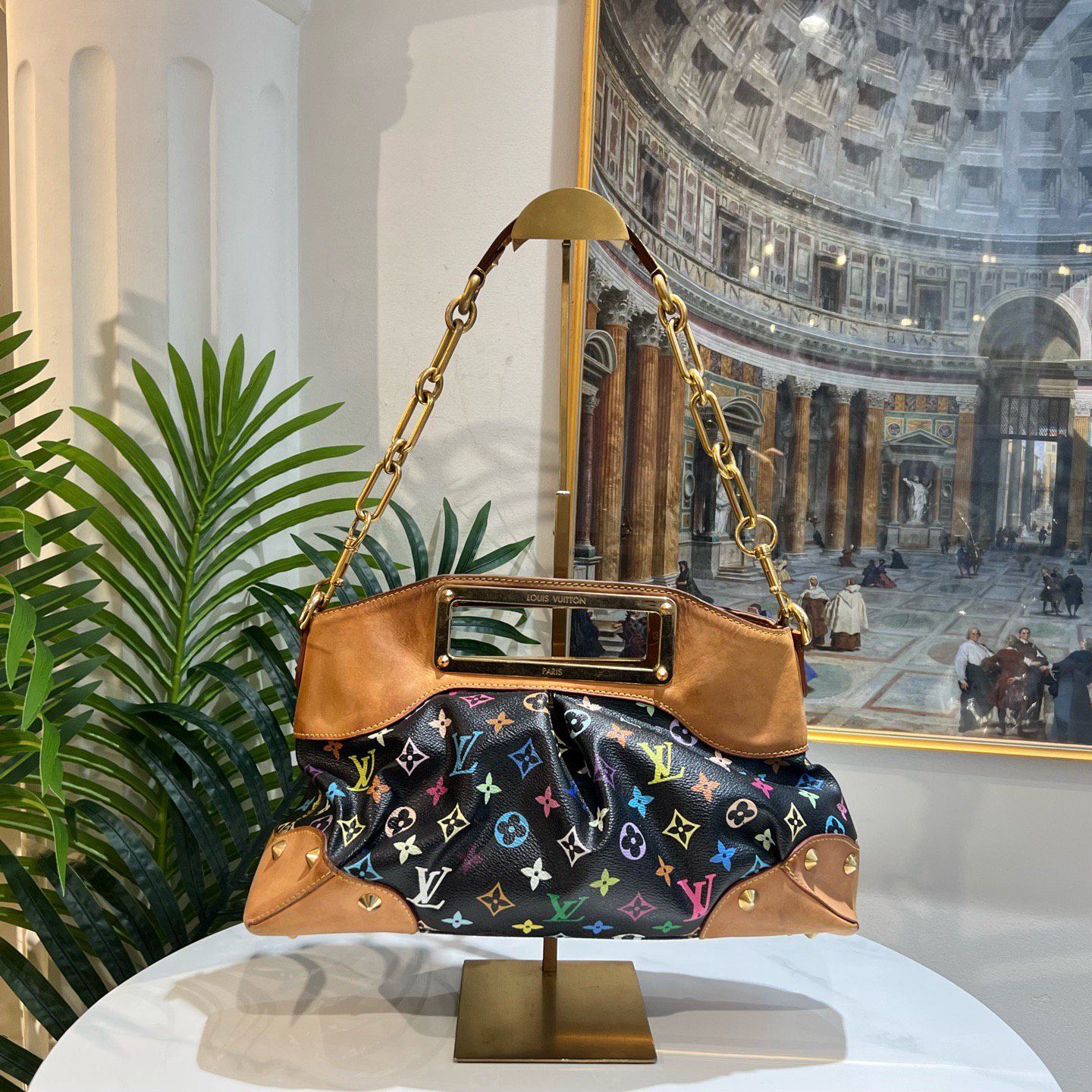 95新 LouisVuitton/路易威登 御古屋/07417/黑三彩 朱迪08s