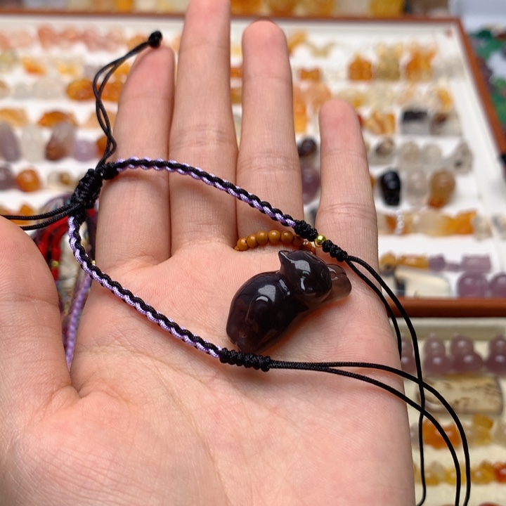 玛瑙/玉髓未镶嵌玛瑙趴趴猫