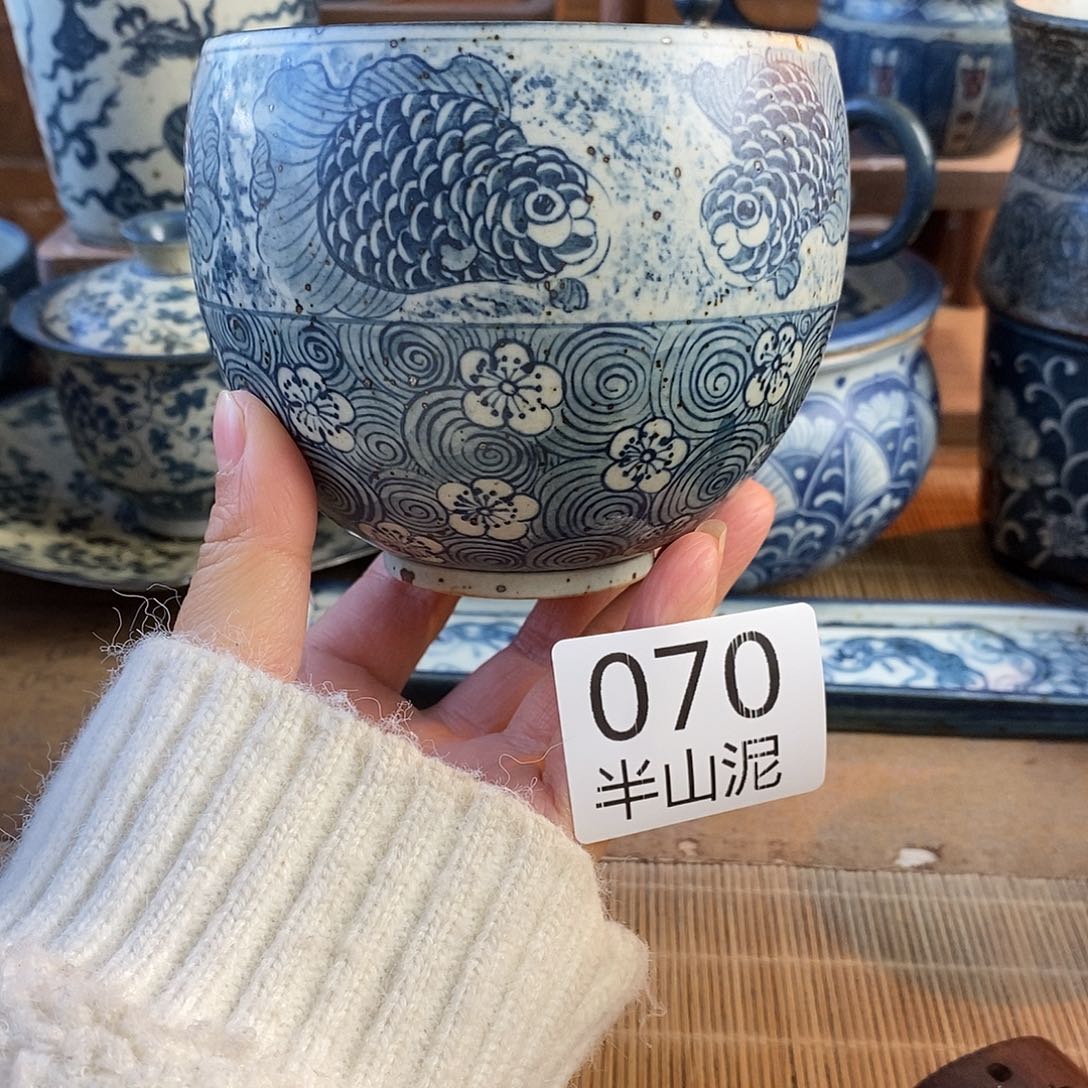 陶手工手绘青花高温陶瓷