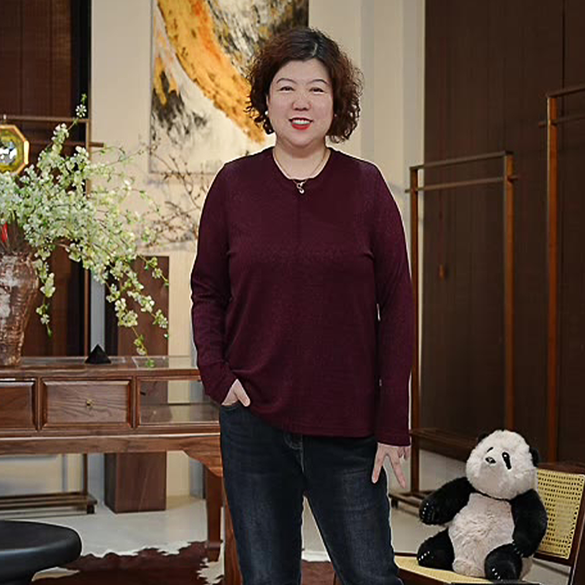 金雀绫【塞上银河】百搭轻熟风织金工艺加宽加大圆领衬衫SZA3SY615