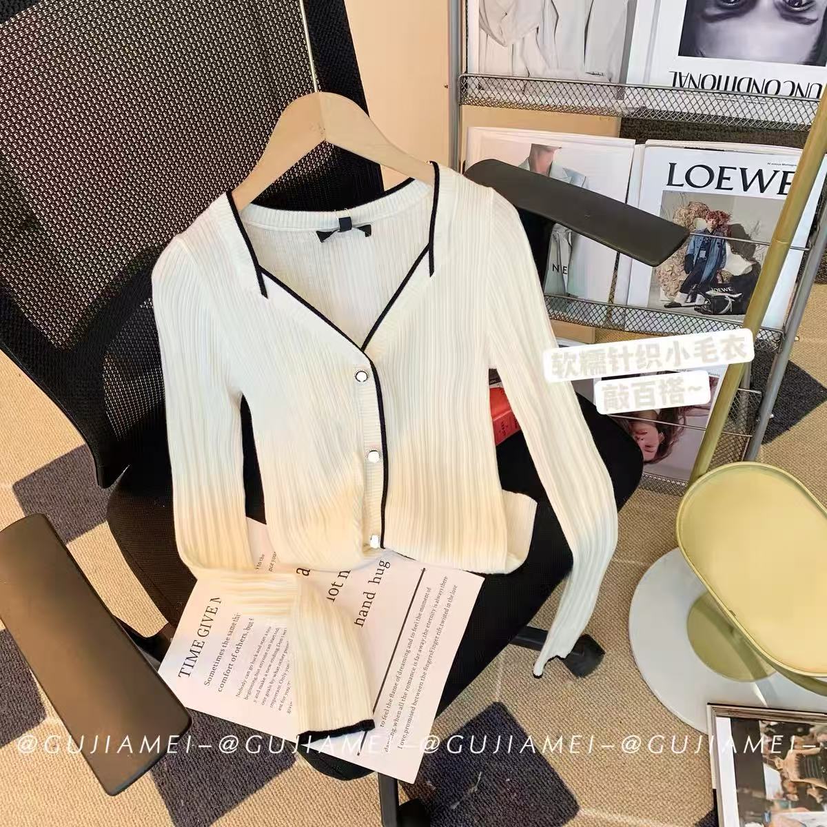 【杭州•MSL】NN1222-时尚女装设计感针织衫法式气质显瘦洋气百搭