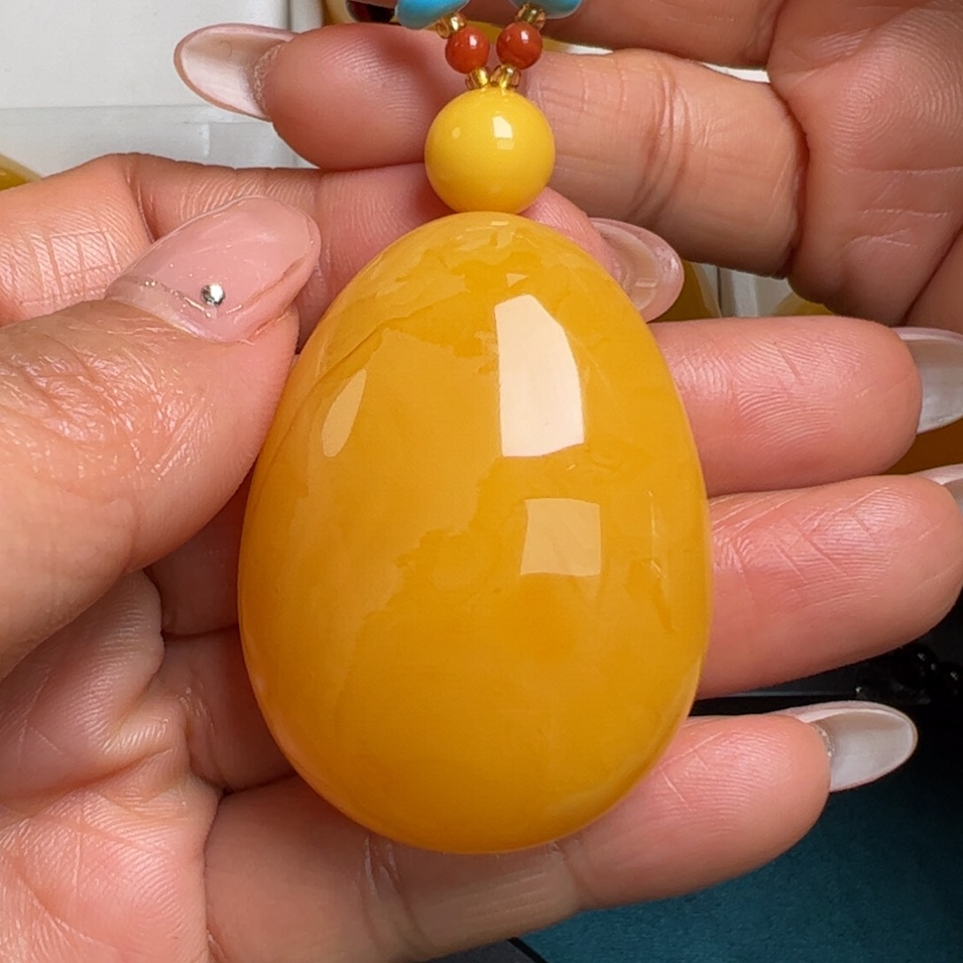 蜜蜡毛衣链未镶嵌