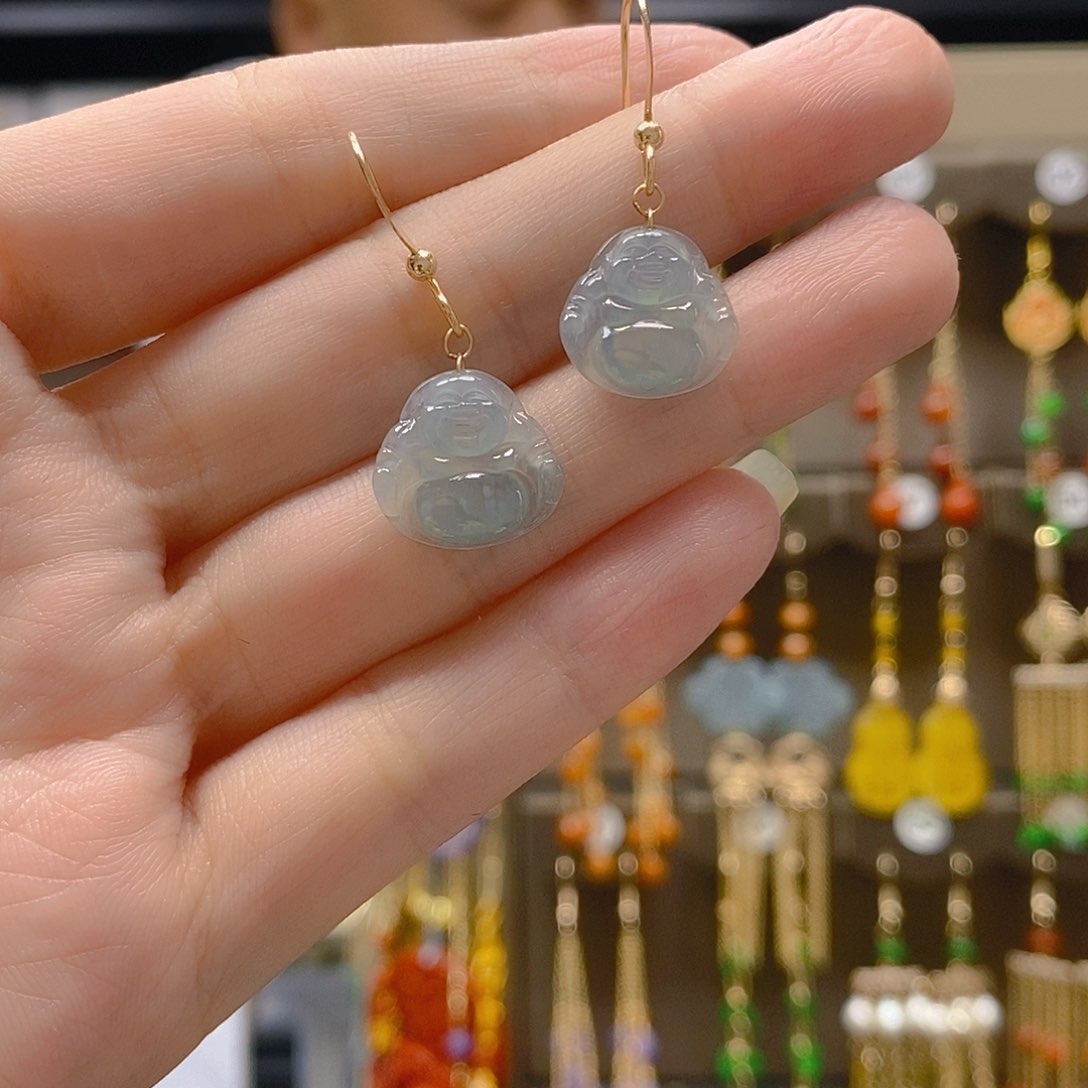 翡翠未镶嵌耳饰翡翠