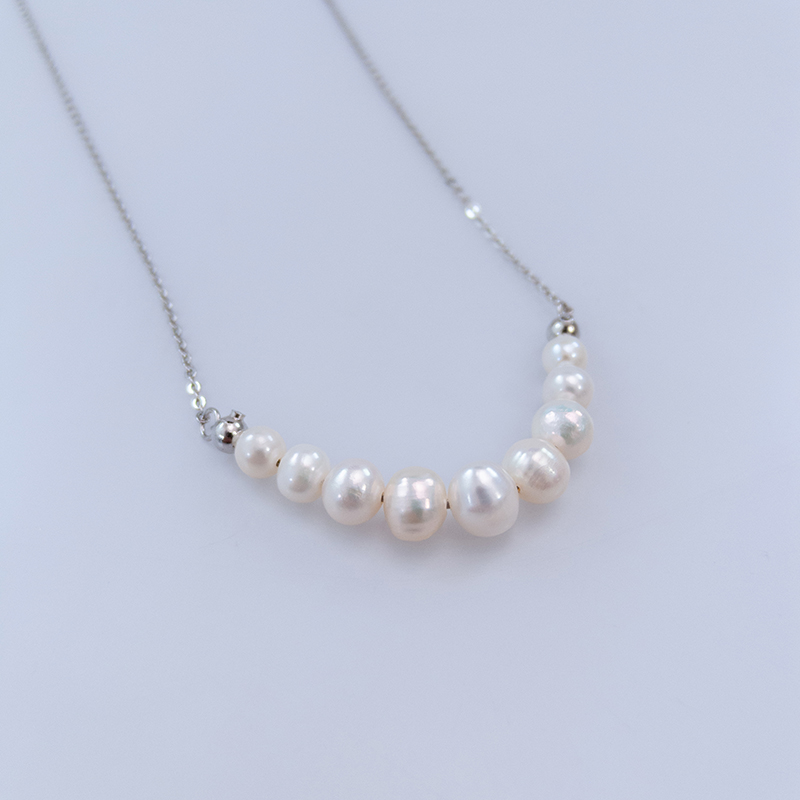 【觅野】天然淡水珍珠微笑项链 无核珍珠微笑百搭气质款 D012 F