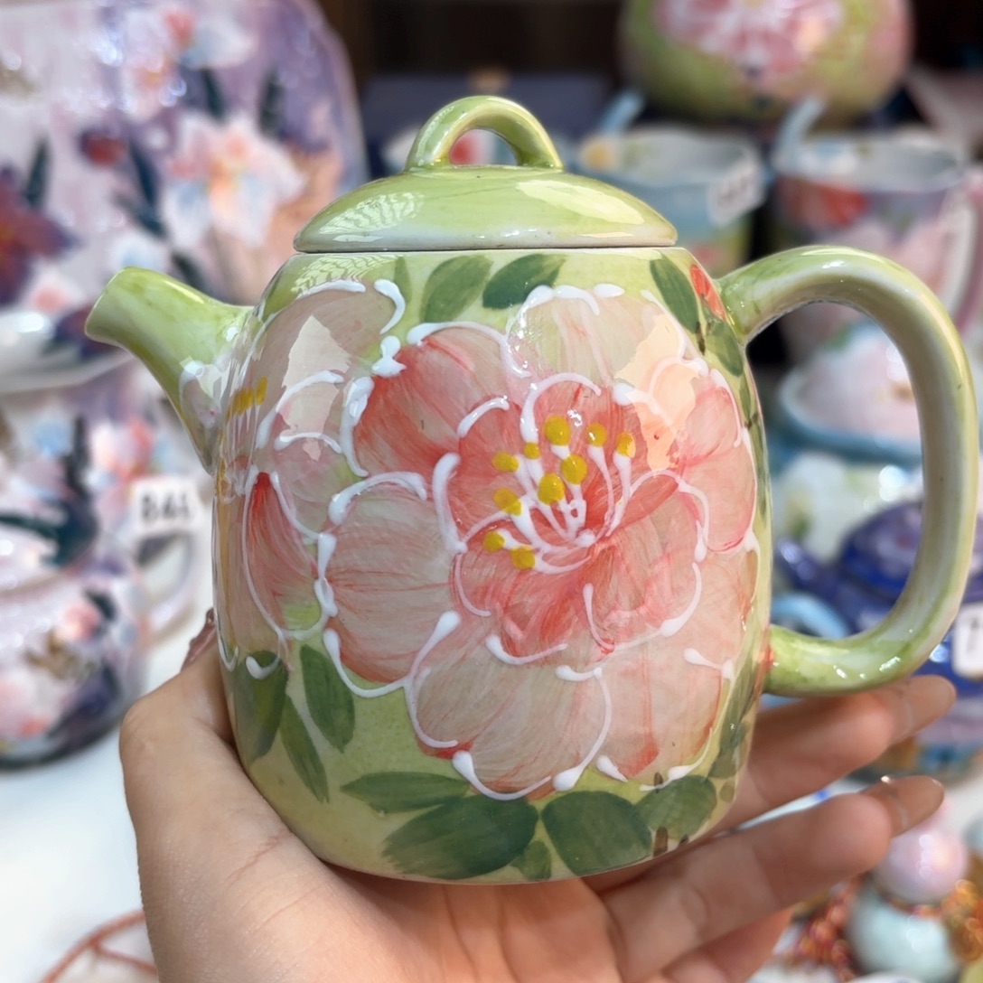 景德镇手绘高温釉下彩陶瓷茶具